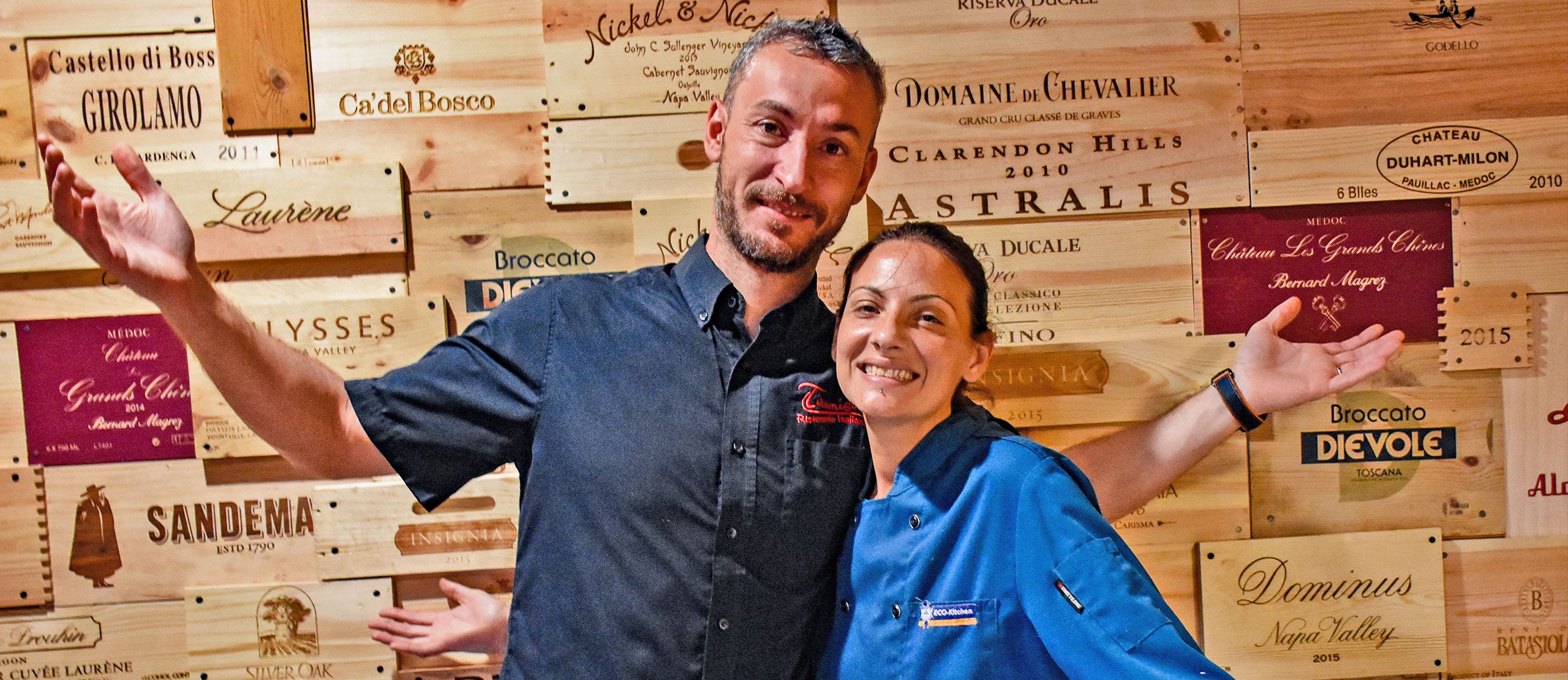Luca and Monica, owners of Tiramisu Ristorante Italiano.